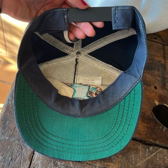 Vintage 80s Post Sugar Bear Snapback Hat Red River Co. USA Green Underbrim Rare - Picture 8 of 14